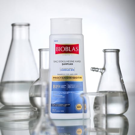 Procyanidin & Biotin Saç Dökülmesine Karşı Anti-Stres Şampuan – Bitkisel Kompleks B19, Parabensiz, Tüm Saç Tipleri, 360 ml