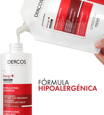 VICHY Dercos Energy+ Dökülme Karşıtı Şampuan Yeniden Dolum Paketi 400 ml