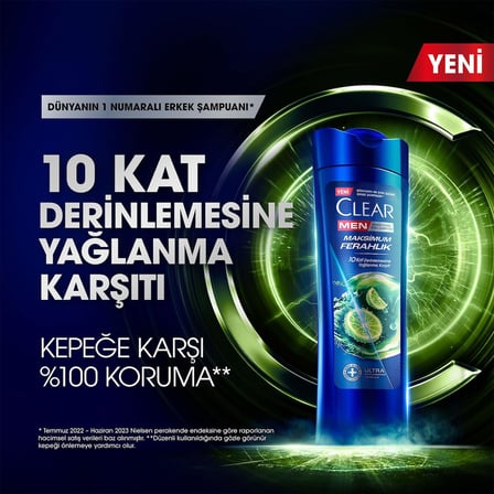 Men Kepeğe Karşı Etkili Şampuan Maksimum Ferahlık 350 ml