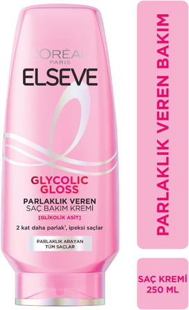 Elseve Glycolic Gloss Parlaklık Veren Saç Bakım Kremi 250ml