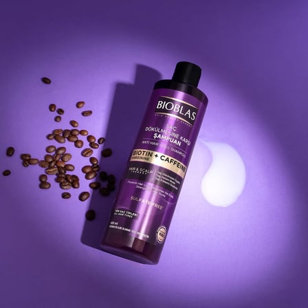 Biotin Kafein Arjinin Şampuan – Saç Dökülmesine Karşı Güçlü Bitkisel Formül, Sülfatsız, BIOCOMPLEX B19 ile, 400 ml