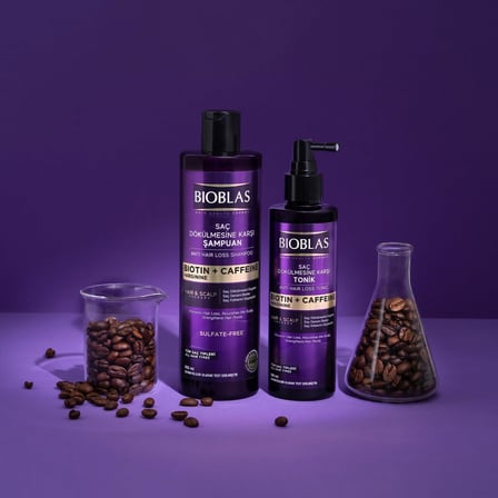 Biotin Kafein Arjinin Şampuan – Saç Dökülmesine Karşı Güçlü Bitkisel Formül, Sülfatsız, BIOCOMPLEX B19 ile, 400 ml