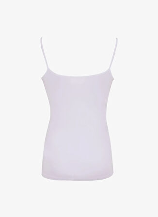 Cotonella Yuvarlak Yaka Beyaz Kadın Atlet GD006