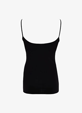 Cotonella Yuvarlak Yaka Siyah Kadın Atlet GD006