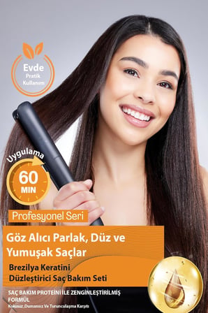 Laxe Yıpranmış Saçlar İçin Brezilya Keratini Düzleştirici Saç Bakım Seti
