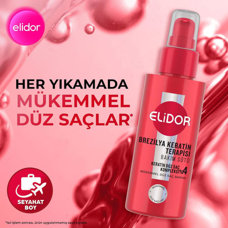 Seyahat Boy Saç Bakım Sütü Brezilya Keratin Terapisi 90 ml