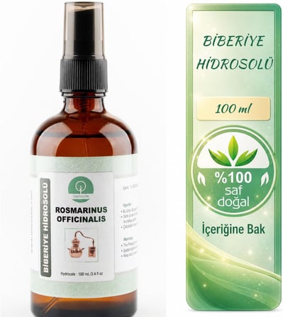 % 100 Doğal Saf Biberiye Hidrosolü (Saç Bakım Suyu) 100 ml