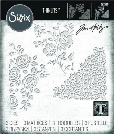 Thinlits delgeç şablonları-Geschenkgutscheinbeutel Tim Holtz, çelik, çok renkli, 19.1 X 14.4 X 0,4 cm