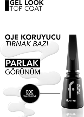 Gel Look Jel Görünüm Veren Oje Koruyucu Top Coat Tırnak Cilası