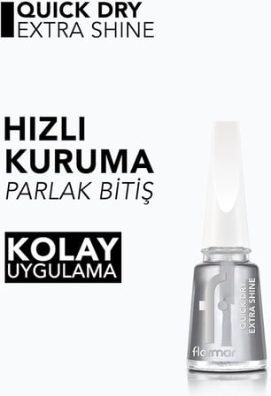 Quick Dry Extra Shine Çabuk Kuruyan ve Parlaklık Veren Top Coat Tırnak Cilası