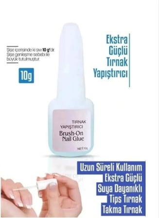 Fırçalı Tırnak Yapıştırıcı Brush-On Nail Glue 10g
