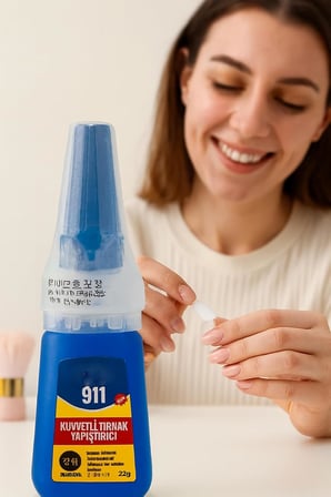 Ultra Güçlü Profesyonel Protez Tırnak Yapıştırıcısı 22 Gram - Hızlı Etkili Tips Takma Tırnak Yapıştırıcı, 722389