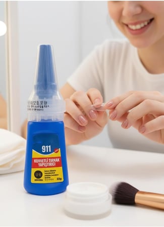 Ultra Güçlü Profesyonel Protez Tırnak Yapıştırıcısı 22 Gram - Hızlı Etkili Tips Takma Tırnak Yapıştırıcı, 722389