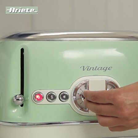 Ariete Vintage İki Hazneli Ekmek Kızartma Makinesi yeşil