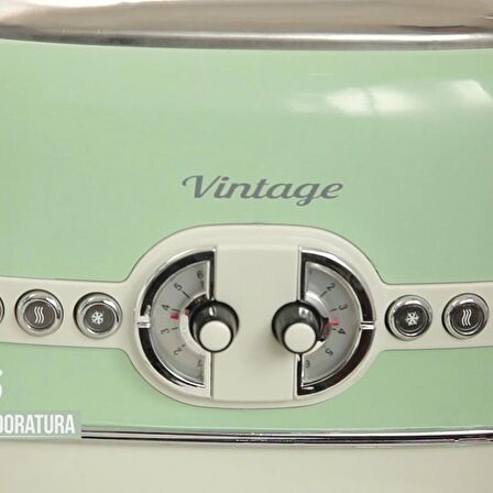 Ariete Vintage İki Hazneli Ekmek Kızartma Makinesi yeşil