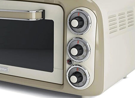 (AMBALAJ HASARLI) Ariete Vintage 0979/03 Bej 18 lt Mini Fırın