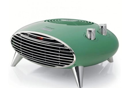 Ariete Vintage 2.0 8211/04 Retro Tasarımlı Vantilatörlü Isıtıcı ve Fan - Pastel Yeşil (2000W, Ayarlanabilir Termostat, Sessiz Çalışma)