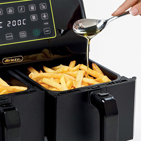 Ariete Airy Fryer Dual 8 lt Yağsız Airfryer Siyah