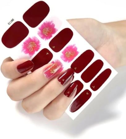 Tırnak Oje Sticker Dövmesi Kolay Uygulanabilir 14'lü Nail Art Set