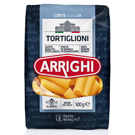 Arrighi Tortiglioni Kalın Kesme Makarna İtalyan Makarnası 500 g e