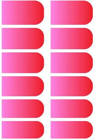 Pembe - Kırmızı Ombre Tırnak Dövmesi, Tırnak Tattoo, Nail Art, Tırnak Sticker, Nail Sticker