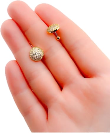 Full Taşlı Daire Kıkırdak Helix Tragus Piercing(1adet)