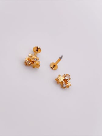 Taşlı Yıldız Kümesi Kıkırdak Helix Tragus Piercing(1adet)