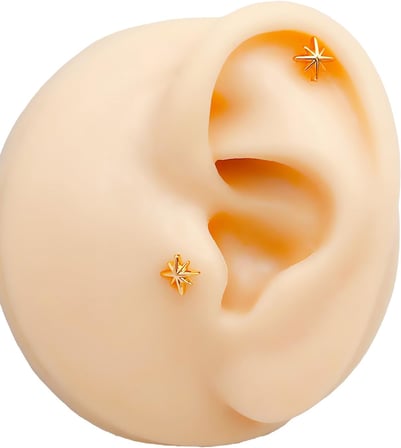 Mini Kuzey Yıldızı Tragus Helix Piercing (1adet)