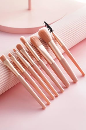 8 Parça Makyaj Fırçası Seti Fondöten Far Pudra Eyeliner Kaş Fırça Set cin831pm
