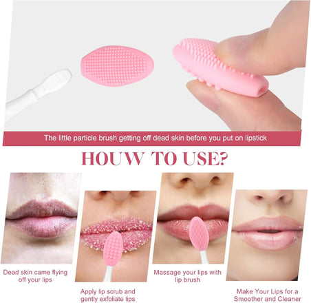 Silikon dudak fırçalayın fırça dudak Scrubber aracı dudak Exfoliator fırça peeling dudak fırçalama aracı koyu dudaklar için