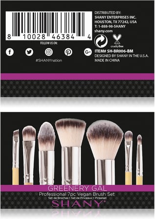 I love Bamboo - 7 parça Petite Pro Bambu fırça seti, taşıma çantalı
