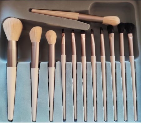 Morandi Series Büyük Boy Özel Kaliteli Kutulu 12 Parça Makyaj Fırçası Seti