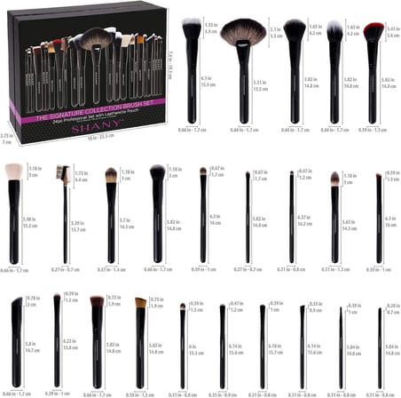 Masterpiece Pro İmza Fırça Seti - 24 parça El Yapımı Doğal/Sentetik Kıl Ahşap saplı
