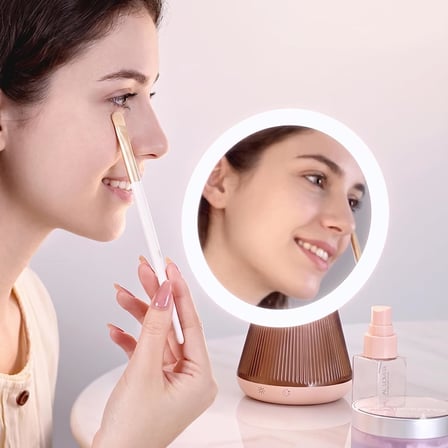 Ayarlanabilir Renkli LED Ayna Işığı 5W 3000K-5000K Renk Sıcaklığı 2000mAh Batarya ile Şarj Edilebilir Makyaj Işığı ve Dekoratif Aydınlatma | LTL61 (Kum Pembe)