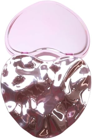 Parlak Kalpli Çanta Aynası 9 * 8 cm