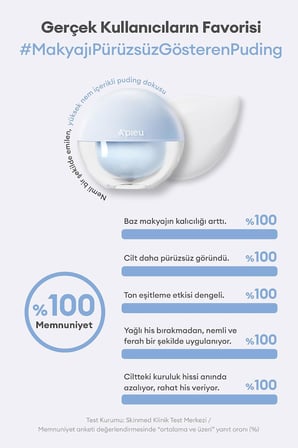 Nemli Görünüm Sunan Ton Eşitleyici Sabitleyici Makyaj Bazı Apıeu Waterlock Pudding Glow Cream Glow Cream