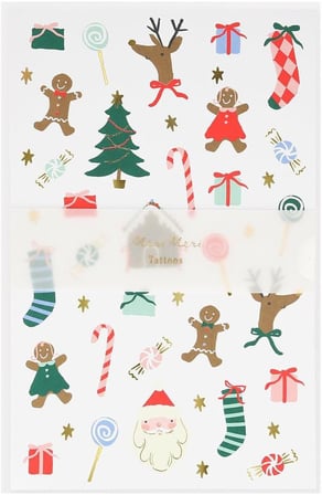 Jolly Tattoo Sheet - Yeni Yıl Geçici Dövmeler (2'li)