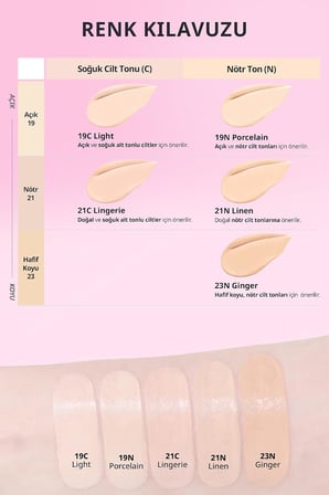 Hyalüronik Asit İçerikli Kill Cover Mesh Glow Essential Cushion Set (19C Light) SPF50+ PA++++