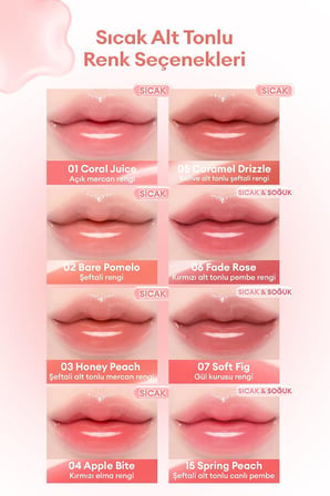 Nemlendirici ve Besleyici, Dudak Parlatıcısı Pure Water Lip Gloss (15 Spring Peach)
