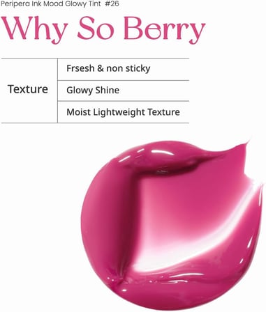 Kalıcı, Pigmentli, Parlak Bitişli Tint Ink Mood Glowy Tint 26 Why So Berry (Soda Cafe)