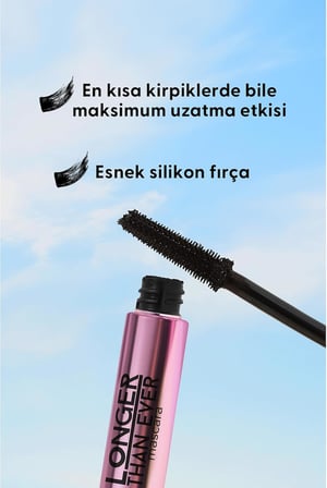 Doğal Formüllü Kirpik Uzatıcı Maskara (Siyah) - Longer Than Ever Mascara - 001 Black - 8682536067119
