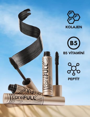 Hacim Veren Besleyici Maskara (SİYAH) - Carefull Volume - 000 Black - 8682536084093