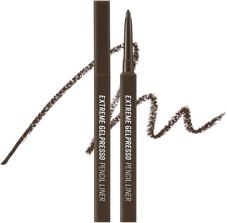 CLIO Suya Dayanıklı, Gün Boyu Kalıcı Kalem Eyeliner Extreme Gelpresso Pencil Liner (01 Black Brown)