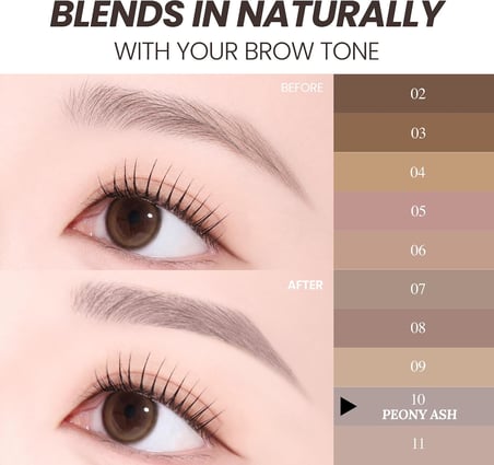 Renklendirici ve Sabitleyici Kaş Maskarası Speedy Skinny Brow Mascara 10 Hazy Ash