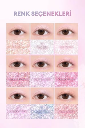 Yoğun Işıltılı Renk Seçenekleri Sunan Far Paleti Shadow Palette (#34 Twinkle Mermaid)