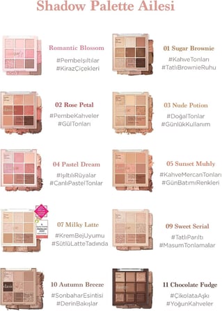 Yoğun Işıltılı Renk Seçenekleri Sunan Far Paleti Shadow Palette (#34 Twinkle Mermaid)