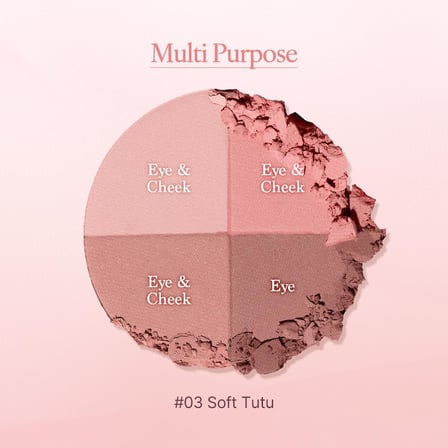 Mat, Yumuşak Yapılı, Dökülme Yapmayan 4lü Far Paleti Multi Quad Shadow (03 Soft Tutu)