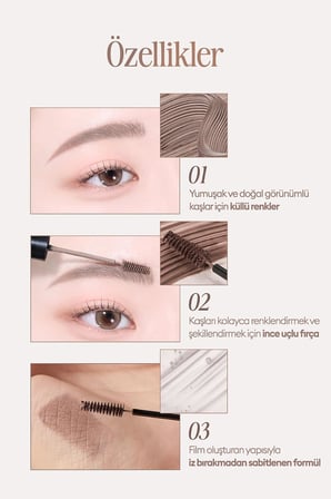 Ultra İnce Fırçalı, Yoğun Pigmentli Kaş Maskarası Kill Brow Slim Ash Browcara (02 Light Ash)