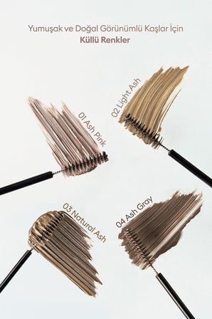 Ultra İnce Fırçalı, Yoğun Pigmentli Kaş Maskarası Kill Brow Slim Ash Browcara (01 Ash Pink)