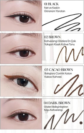Suya Dayanıklı, İnce Uçlu Göz Kalemi Sharp So Simple Waterproof Pencil Liner (005 Ash Brown)